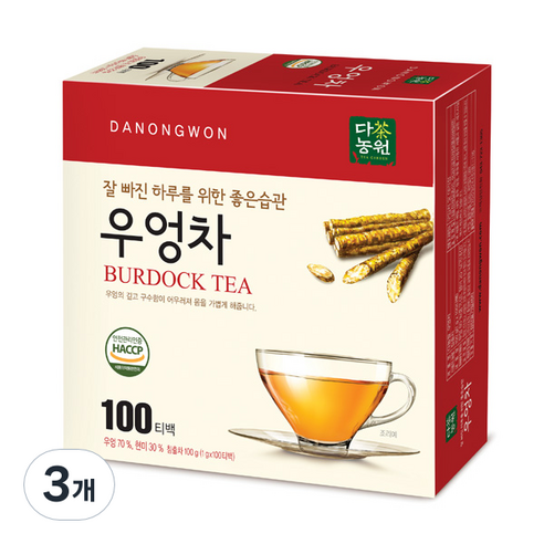 다농원 우엉차 티백, 1g, 100개입, 3개