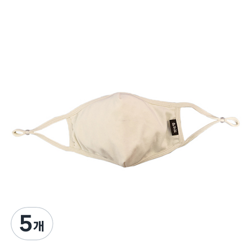 들꽃잠 면마스크 필터교체형, 1개입, 5개, 화이트
