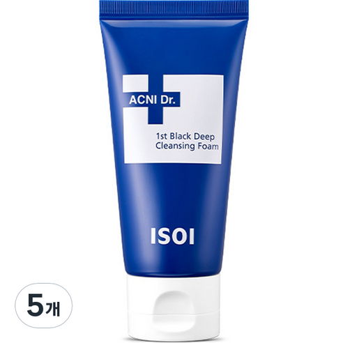 아이소이 아크니 닥터 1st 블랙 딥 클렌징 폼, 75ml, 5개