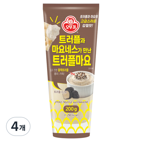 오뚜기 트러플과 마요네스가 만난 트러플마요, 4개, 200g
