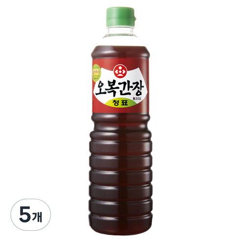 [오복] 오복간장 청표, 900ml, 5개