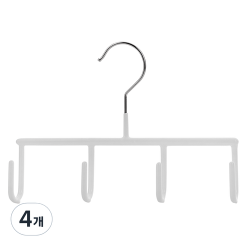 마와 옷 벨트걸이, 화이트, 4개