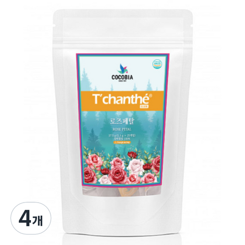 티샹떼 허브 로즈페탈 삼각티백, 1.5g, 25개입, 4개
