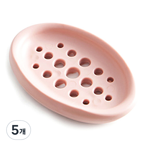 물빠짐 손빨래 비누받침, 핑크, 5개