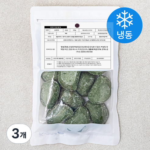 김재규우리떡연구소 굳지않는 쑥개피떡 (냉동), 500g, 3개