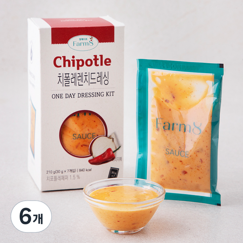 팜에이트 치폴레 렌치 드레싱 7개입, 210g, 6개