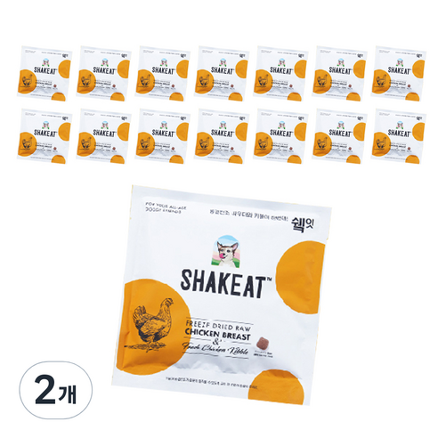 쉨잇 전연령 강아지 건식사료 파우치 박스 15개입, 닭, 1.2kg, 2개