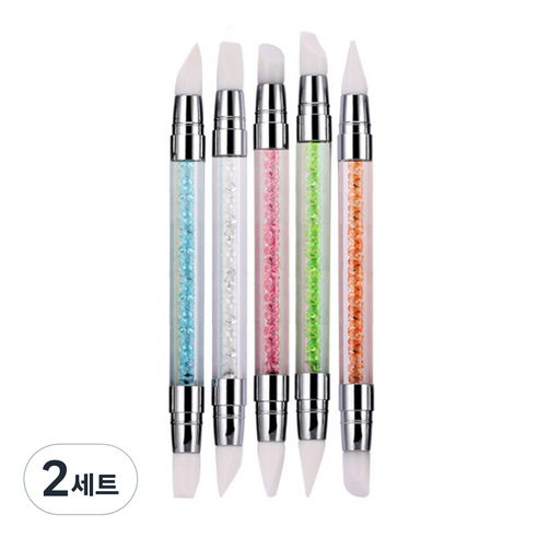 알리다 네일아트 실리콘 브러쉬 5종세트, 혼합색상, 2세트
