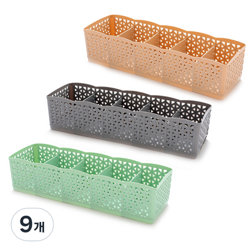 마켓감성 5칸 다용도 정리함, 랜덤 발송, 9개