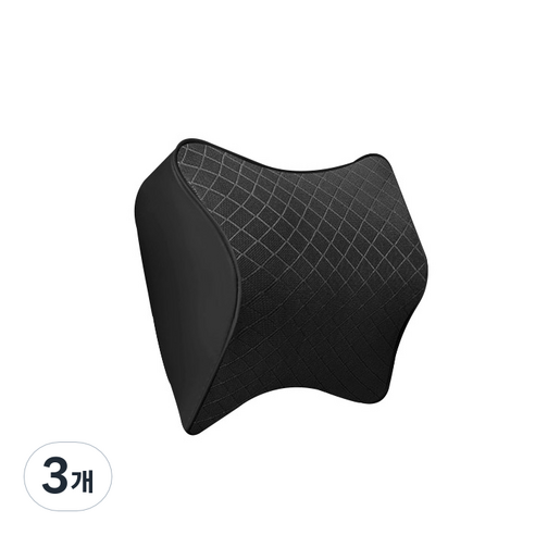 메모리폼 차량용 목쿠션, 블랙, 3개