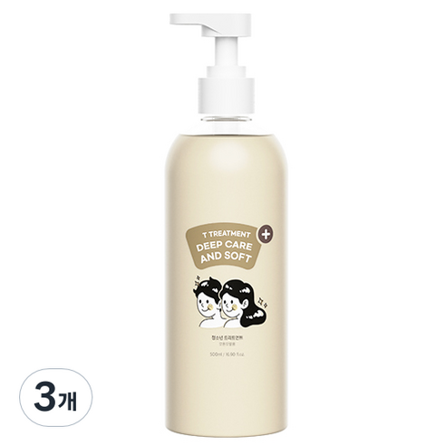 와프랩 사춘기 청소년 모발용 딥 케어 앤 소프트 플러스 아르간오일 트리트먼트, 500ml, 3개