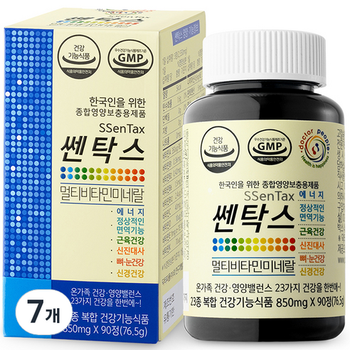 닥터피플 쎈탁스 멀티 비타민 미네랄, 90정, 7개