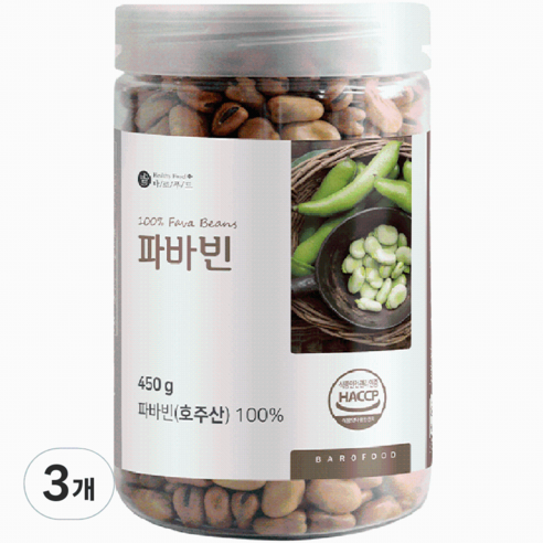 바로푸드 파바빈, 450g, 3개