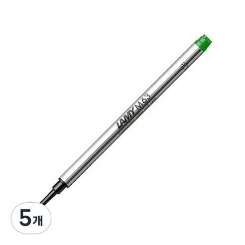 LAMY 캡있는 수성펜용 리필심 1.0mm, 그린, 5개