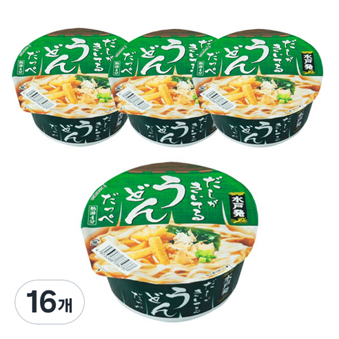 멘노스나오시 다시우동 컵라면 80g, 16개