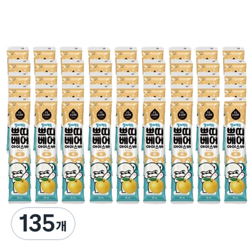 엘제이드 얼려먹는 쁘띠베어 아이스바 배, 35ml, 135개