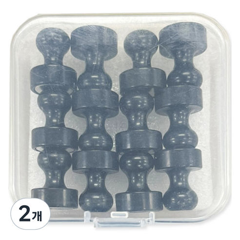 동아피엠에스 초강력 체스형 장구 자석 12mm 12p, 무광블랙, 2개