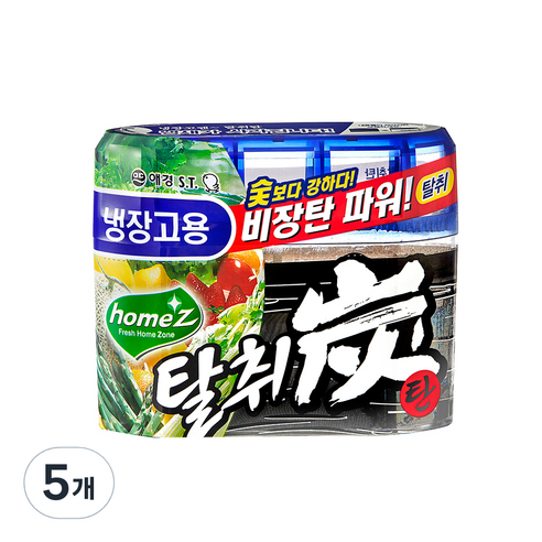 홈즈 냉장고용 탈취탄 본품, 140g, 5개