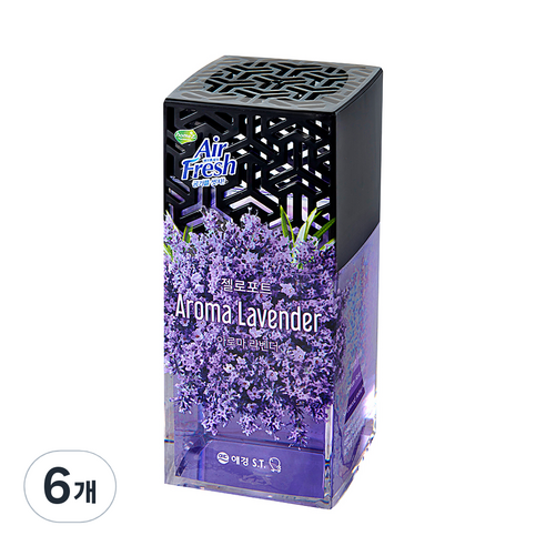 에어후레쉬 젤로포트 방향제, 120g, 6개, 아로마 라벤더