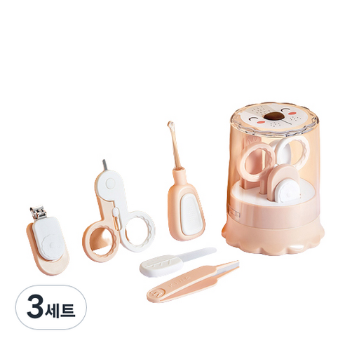 바우마켓 유아용 라이언 손톱 발톱 깎기 5종 세트, 오렌지, 3세트