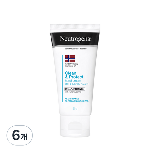 뉴트로지나 클린 앤 프로텍트 핸드크림, 50g, 6개