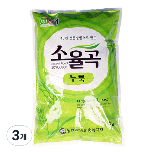 송학곡자 우리밀 누룩, 1kg, 3개