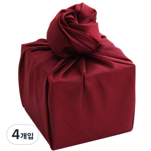 봄91 623 실크 홑보자기 45 x 45 cm, 버건디, 4개입
