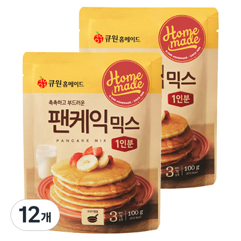 큐원 홈메이드 팬케익 믹스, 12개, 100g