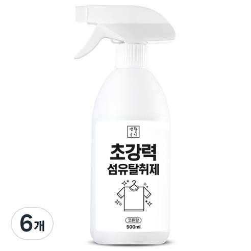 생활공식 초강력 탈취 오리지널 섬유탈취제, 500ml, 6개