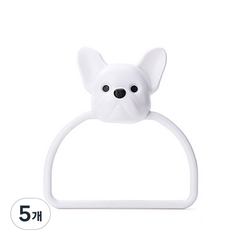 큐티포인트링 수건걸이, 도그, 5개