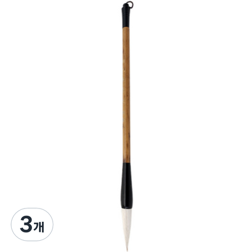 맑음 부드러운 고급서예붓 붓글씨용 흰색모, L, 3개