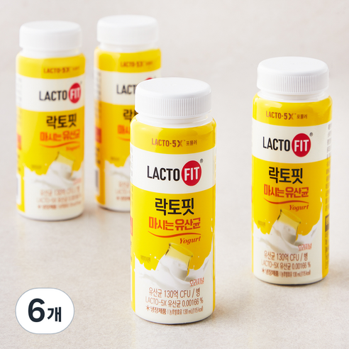 종근당건강 락토핏 마시는 유산균 오리지널, 130ml, 4개입, 6개