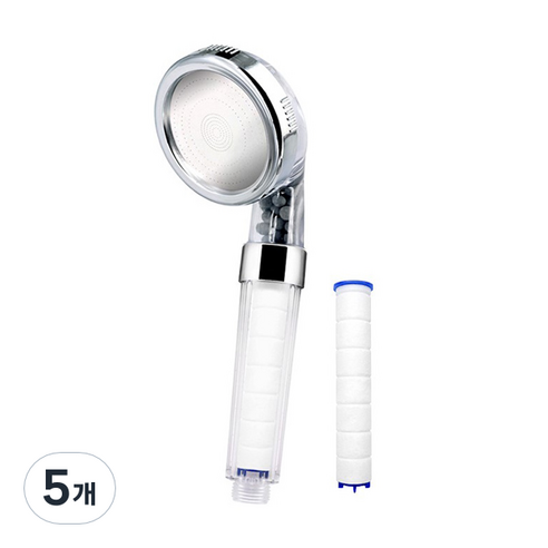 3단 정수 샤워기, 5개