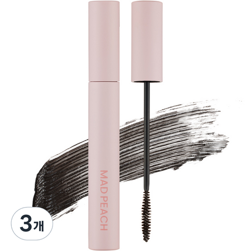 매드피치 퓨어 래쉬 마스카라 9ml, 01 듀이블랙, 3개