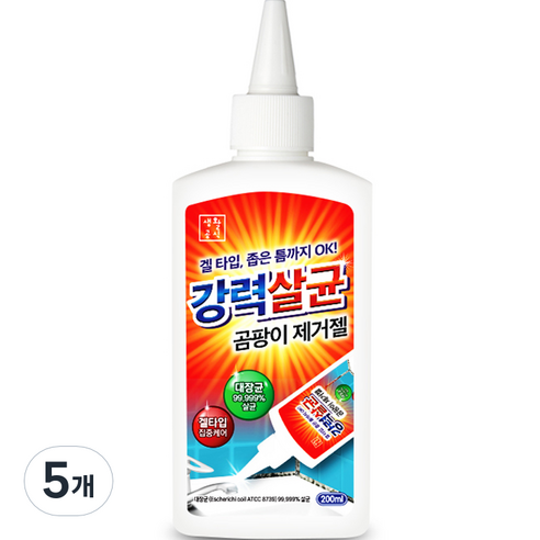 생활공식 강력 살균 곰팡이 제거젤, 200ml, 5개