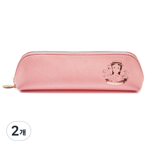 플라잉웨일즈 빨강머리앤 데일리 펜슬 파우치, PINK, 2개