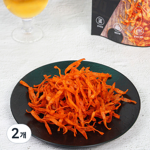 31건어물 수제 낙지롱칩 매운맛, 130g, 2개