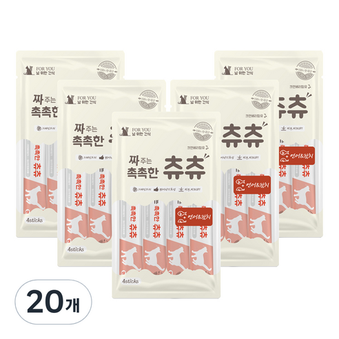 짜주는 촉촉한 츄츄 연어참치 고양이 간식 4p, 56g, 20개