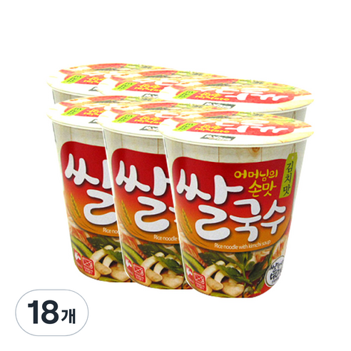 백제 쌀국수 김치맛, 58g, 18개