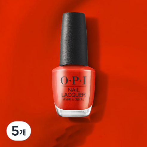 오피아이 네일락커 매니큐어, S025 You''ve Been RED, 5개, 15ml