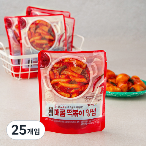 곰곰 매콤 떡볶이 양념 (냉장), 140g, 25개입