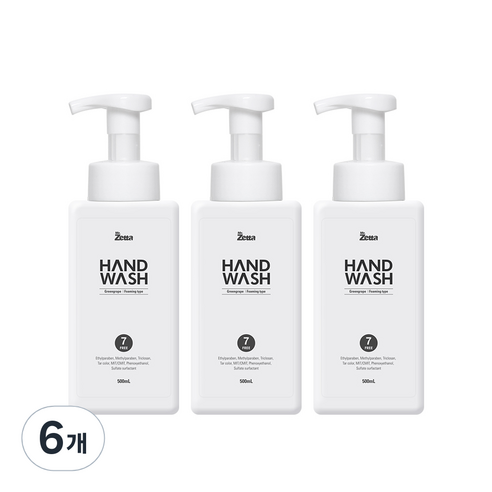제타 포밍 손세정 순 핸드워시 청포도, 500ml, 6개