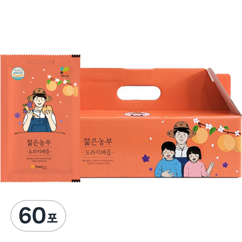 젊은농부 도라지배즙 30p, 3000ml, 60포