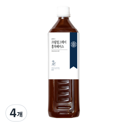 믈레즈나 크림얼그레이 홍차베이스, 4개, 1L