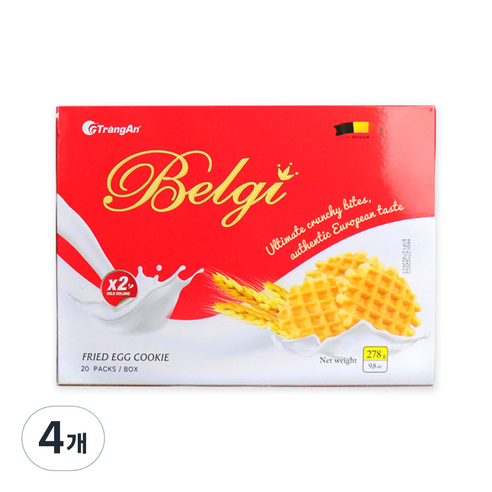 우리가스토리 벨기 에그 버터와플 쿠키 20p, 4개, 278g