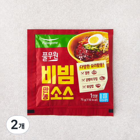 풀무원 만능 비빔 소스, 75g, 2개