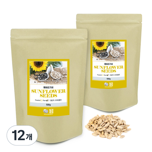 견과공장 해바라기씨, 500g, 12개