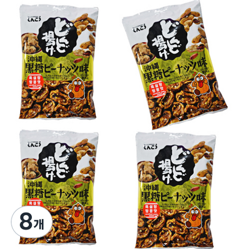 신코 돈도아게 흑설탕 땅콩맛 과자, 76g, 8개