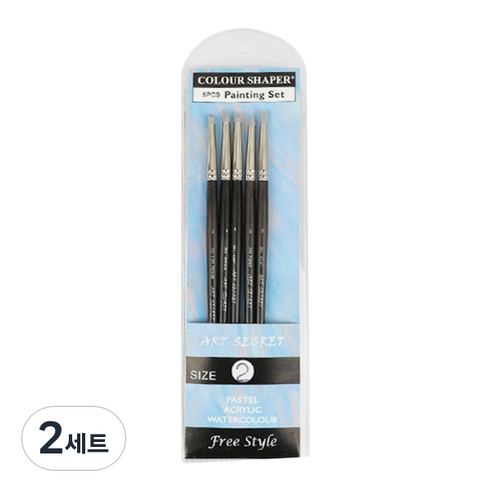 아트시크릿 300 S 실리콘 고무 브러쉬 5종 세트, 2호, 2세트