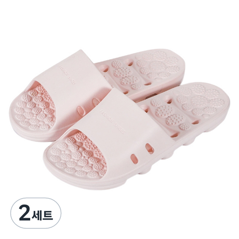 언헤브 패션 지압 슬리퍼 250, 01 핑크, 2세트